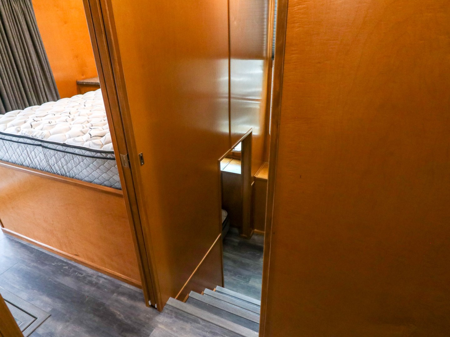 a wooden door