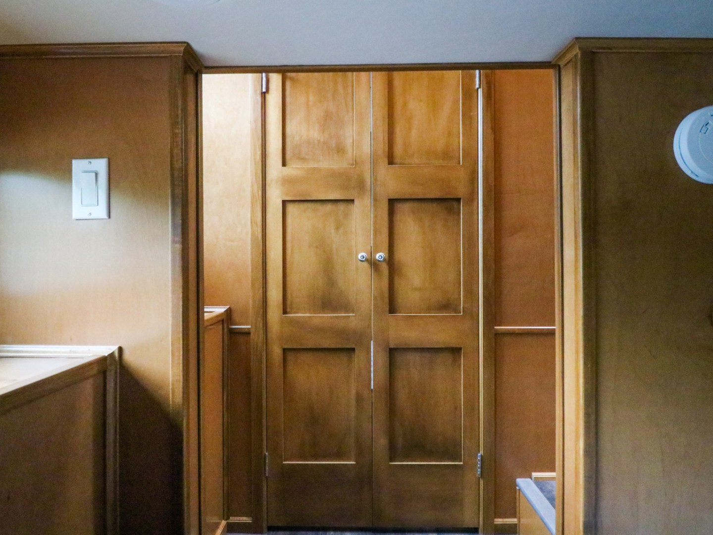 a wooden door