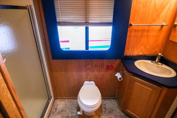 a room with a sink and a mirror