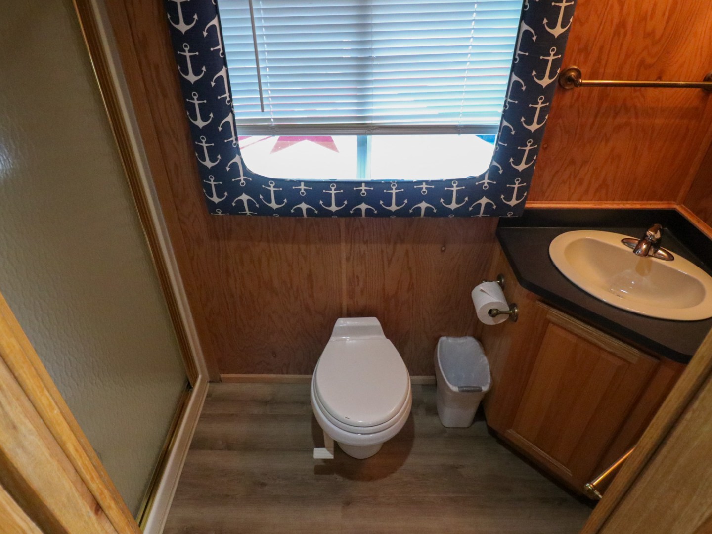 a close up of a sink in a small room