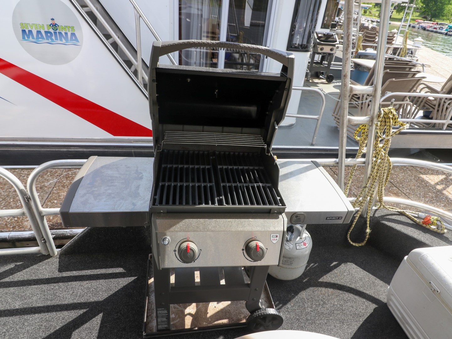 a truck that is sitting on a chair