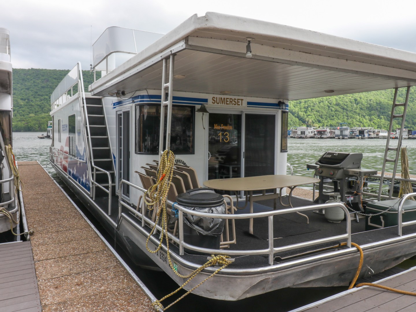 a train is parked on the side of a building