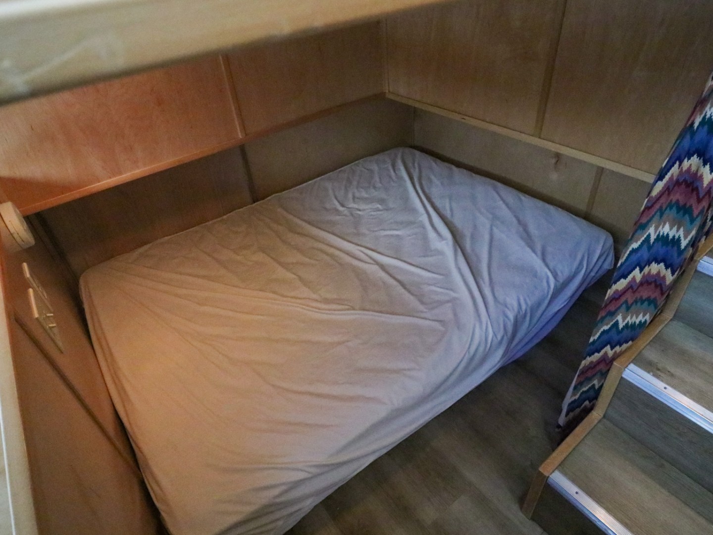 a person sitting on a bed