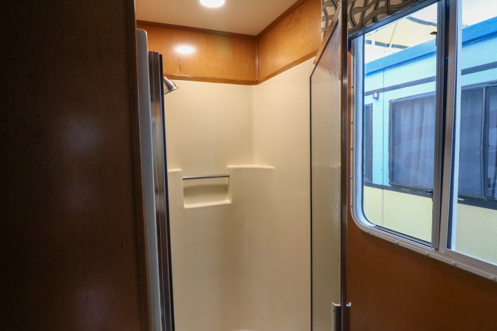 a close up of a door