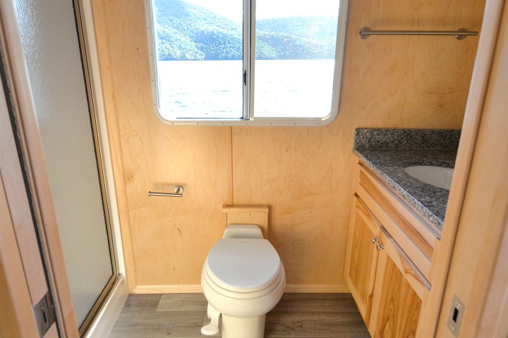 a room with a sink and a window