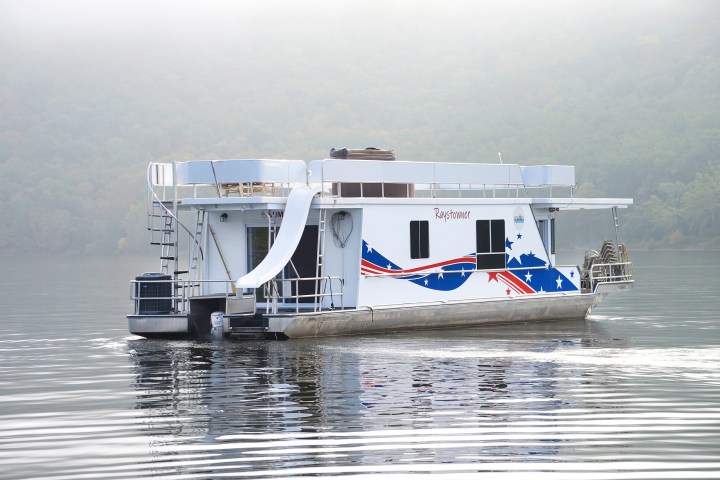 a large boat in a body of water